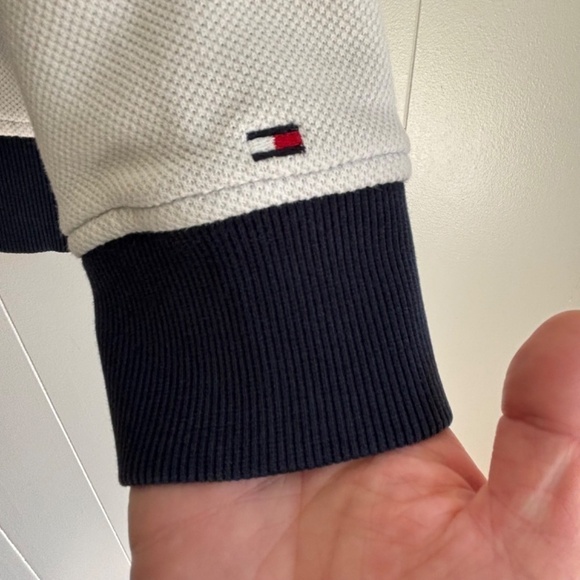 Tommy Hilfiger blue and white stripe full zip hoodie size M - Picture 6 of 16